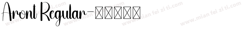 Aront Regular字体转换